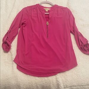 ✨ 3 for $20 Bundle Deal ✨ Michael Kors Fuchsia Blouse with Zipper Detail